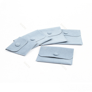 Bolsa de joyería Shero, bolsa de joyería de algodón con botón, sobre de microfibra, bolsa de embalaje de joyería, venta al por mayor - Product Image 4