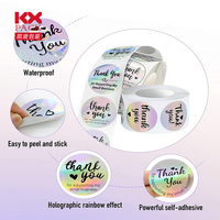Feuille d'étiquettes autocollantes holographiques, étiquette personnalisée étanche avec impression de Logo, Laser, pour emballage, pièces