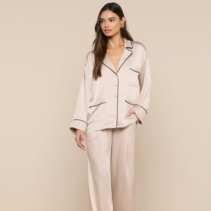 Conjunto de Pijamas de Bambú para Mujer, Ropa de Dormir Modal, Ropa de Casa para Mujer, Ropa de Dormir de Algodón, Fabricante de Pijamas Personalizados al por Mayor - Product Image 1