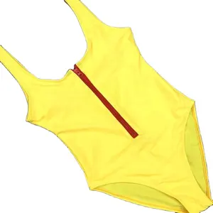 Zipper Front One Piece Swimsuit 2023 Padded Monokini Custom Bikini Swimwear