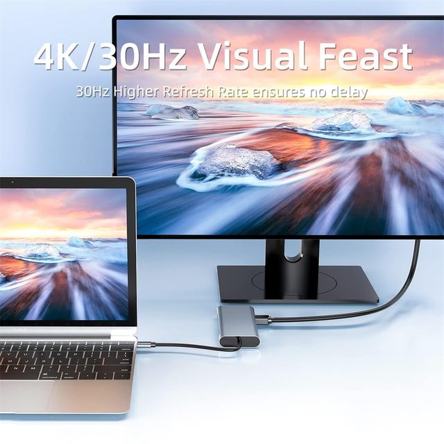 NEW 11-in-1 USB 3.0 Type-C Hub 4K Adapter RJ45 SD/TF Reader PD Fast Charge Aluminum Alloy Laptop Docking Station with HDTV