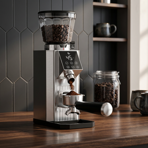 เครื่องบดกาแฟไฟฟ้าสแตนเลสสตีล พร้อมจอ LED ปรับระดับได้ ใช้ในบ้านและรถยนต์-150W รองรับการขายแบบดรอปชิปปิ้ง - Product Image 3