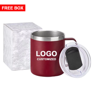 Custom Print Logo Kleurrijke Dubbele Muur 14Oz Magnetische Deksel Tumbler Vacuüm Geïsoleerd 12Oz Koffie Mok Bekers Met Handvat - Product Image 1