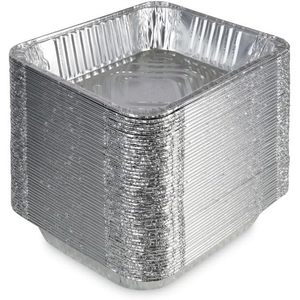 Recipientes para Vaporera de Aluminio de Calibre 400, Tamaño Medio, Profundos, 2.56 de Profundidad, 10.38 x 12.75, para Restaurantes y Hoteles, 100 por Caja - Product Image 5
