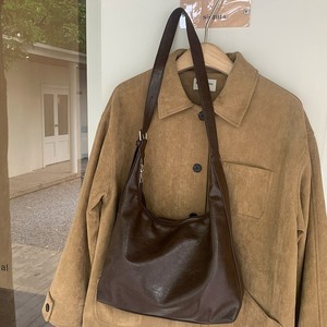 Merlad Large Capacity Vintage Shoulder Tote <b>Bag</b> Brown Zipper Closure Autumn Winter 2025 Everyday Use - Product Image 2