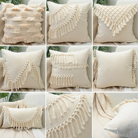 Bohême maroc coton lin gland Ins canapé oreiller housse de coussin divers croix fleur Animal dessin animé fée paysage nautique