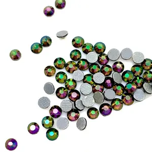 Bulk package 70000 pcs green phantom SS10 Rainbow Green Hematite hot fix rhinestones for T-shirt bling bling transfer