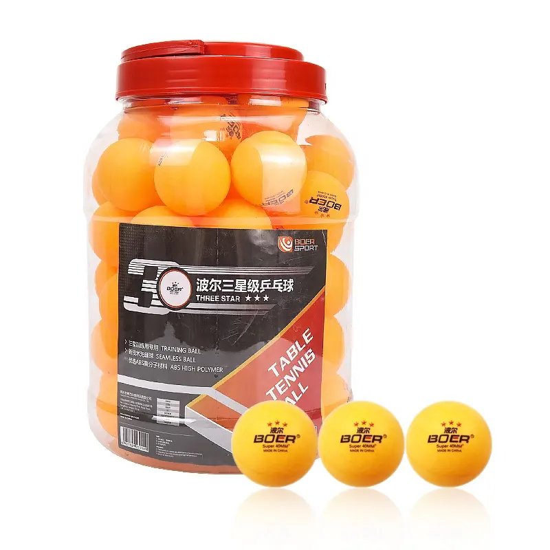 Kunden spezifische 3 Sterne gelbe Tischtennis bälle ABS-Druck Tischtennis bälle
