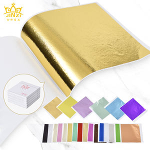 9X9Cm 100 Lembar 22 Warna Emas Imitasi Taiwan B Lembaran Foil Daun Emas untuk Dekorasi Dinding Seni Kuku Kerajinan Penyepuhan Furnitur - Product Image 1