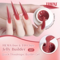 Gel UV de construction pour ongles en gel dur à marque privée, auto-nivelant, sans TPO ni HEMA, pour extensions d'ongles, fournitures de salon, OEM/ODM