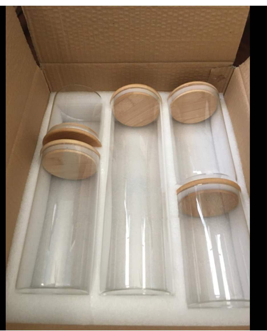Food Storage Glass Jars Glass With Bamboo Lid Food Grade Material Glass Jar