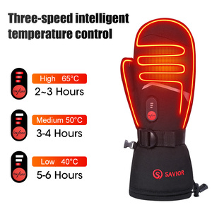 Gants <span class=keywords><strong>de</strong></span> ski chauffants imperméables les plus chauds en gros personnalisés avec batterie rechargeable pour l'hiver - Product Image 3
