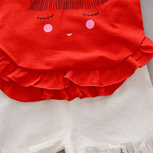 Vêtements de sport formels pour enfants de Shenzhen, t-shirts en coton et polyester mélangés et pantalon blanc, ensemble pour enfants - Product Image 6