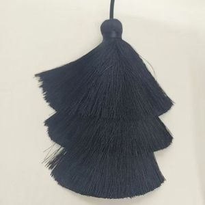 Sjzmm Super <span class=keywords><strong>épaisse</strong></span>ur 3 couches glands 15cm grande <span class=keywords><strong>frange</strong></span> de glands en soie pour la décoration de fête pour la fabrication de bijoux - Product Image 4