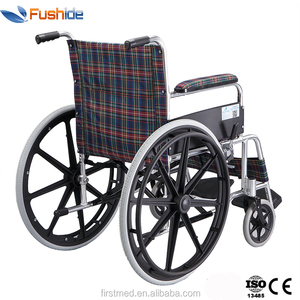 Silla de ruedas plegable Manual de aluminio, con rueda trasera de 24 pulgadas y rueda delantera de <span class=keywords><strong>8</strong></span> pulgadas - Product Image 2