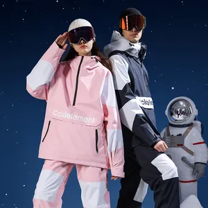 GOLOVEJOY HXF01 Hot Selling Winter High-quality Waterproof Breathable 2 Piece Ski Suit Ski Snowboard Wear Jumpsuit Custom Logo