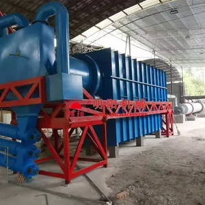 Horizontal Bio charcoal production commercial equipment Pyrolysis kiln furnace Machinery carbonized for the wood log bamboo
