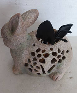 Estatua <span class=keywords><strong>de</strong></span> conejo <span class=keywords><strong>de</strong></span> resina, escultura con forma <span class=keywords><strong>de</strong></span> Animal con paleta para macetas, juego <span class=keywords><strong>de</strong></span> herramientas <span class=keywords><strong>de</strong></span> jardín para adornos <span class=keywords><strong>de</strong></span> jardín y macetas y jardineras - Product Image 5