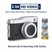 Mini Cámara de 64MP con Pantalla IPS de 1.47 Pulgadas, Luz LED de Relleno, 11 Filtros, Video 1440P 2.5K, Cámara para Niños con Función de Cámara Lenta y Time Lapse para Principiantes