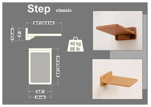 Modern Cat Wall Furniture Platform <b>Bed</b> and <b>Steps</b> with Shelves ODM/OEM Wood Climbing Wall Hanging <b>Bed</b> on Wall - Product Image 6