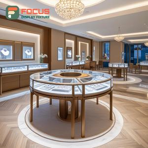 Vitrine de présentation de bijoux en bois de luxe avec éclairage LED, présentoir de bijoux haut de gamme - Product Image 3