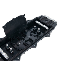 96 Core FTTH Inline Fiber Optic Splice Closure 2 2 PC/ABS/PP Material Options Max 4 Trays Mechanical Sealing Joint Box