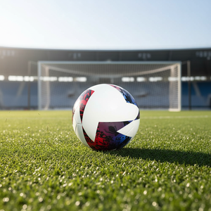 Balón de Fútbol de Alta Calidad, Premium, Ecológico, Ligero, Azul y Rojo, Talla <span class=keywords><strong>4</strong></span>, Cosido a Máquina, para Niños - Product Image 3
