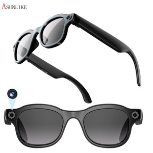 Asunlike Smart <b>Glasses</b> 8MP Dual <b>Camera</b> 32GB Voice Control Black Frames For Photography - Product Image 1