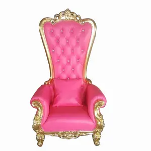 LC92 Luxury Modern Solid Wood Hotel Wedding <strong>Chair</strong> with <strong>Pink</strong> Velvet Cover for Wedding Party - Product Image 2