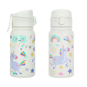350ml Double Wall Stainless Steel Insulated Kids Water Bottle Customization Logo Kid Cups With Straw - Product Image 2