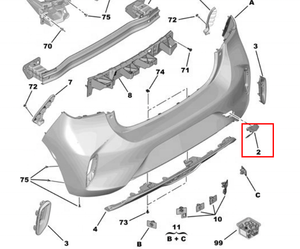 Copertura del <span class=keywords><strong>paraurti</strong></span> <span class=keywords><strong>posteriore</strong></span> per gancio di traino per <span class=keywords><strong>OPEL</strong></span> <span class=keywords><strong>CORSA</strong></span> F OE:166335801T - Product Image 4