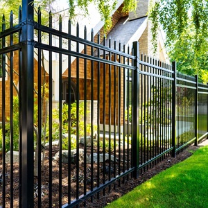 Paneles de valla de acero de alta calidad, valla de hierro de <span class=keywords><strong>Metal</strong></span> negro, valla de edificios de jardín al aire libre - Product Image 1