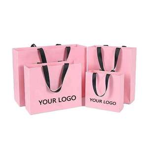 Tùy chỉnh in logo mỹ phẩm túi quà tặng cao cấp sang trọng mua sắm các tông màu trắng túi giấy Bao bì với Ribbon xử lý - Product Image 6