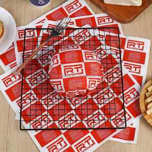 Papier d'emballage anti-graisse personnalisé pour hamburgers et restaurants occidentaux, papier pour plateau de poulet frit, papier de repas jetable - Product Image 5