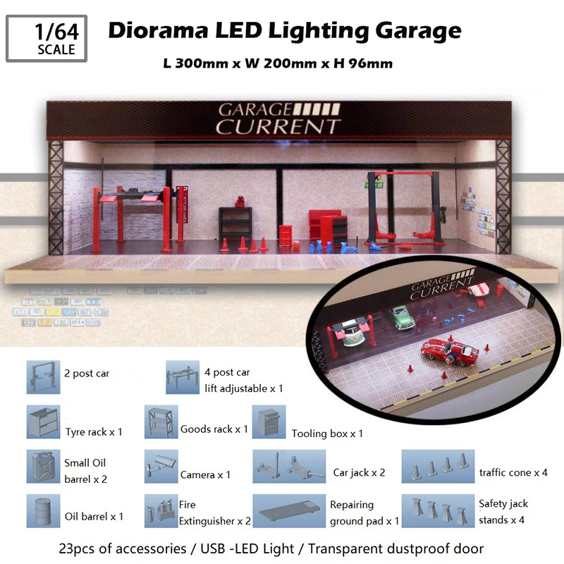 MOREART 1: 64日本の警察コバンジオラマ照明モデルシーン小さな家の