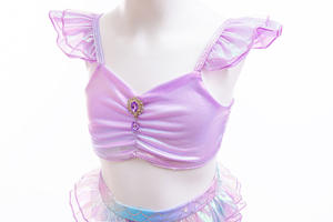 Niñas <span class=keywords><strong>Sirenita</strong></span> <span class=keywords><strong>Ariel</strong></span> princesa niña vestido Cosplay disfraces niños sirena vestir conjuntos con peluca niños ropa de Halloween - Product Image 5