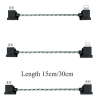 Câble OTG Micro USB Type C à angle droit pour télécommande de drone DJI, Type C IOS 5A, charge rapide, nylon, Mavic Mini Air Spark