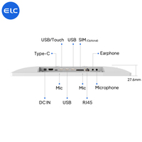 Tablette Android à écran large mural de 16 pouces avec écran tactile RK3568 à bord fin, nouvelle version Wi-Fi RJ45