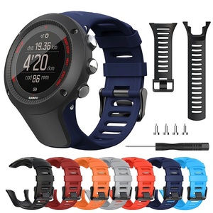 Pour <span class=keywords><strong>Suunto</strong></span> <span class=keywords><strong>Ambit</strong></span> 1 2 <span class=keywords><strong>3</strong></span> Bracelet de montre intelligente Bracelet de remplacement avec outil respirant Bracelet en Silicone 24mm - Product Image 1