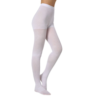 Collants de compression anti-embolie en nylon blancs personnalisés à bout ouvert 15-20 mmHg pour les infirmières qui restent longtemps debout