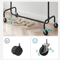 Centre commercial porte-vêtements magasin vêtements présentoir ménage vêtements collection suspendu support avec roues