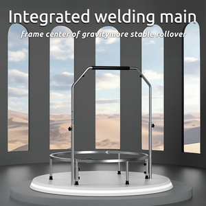 Tianxin OEM <span class=keywords><strong>Trampoline</strong></span> de fitness 40 pouces à ressorts silencieux, haute capacité de charge, hauteur réglable, avec poignée, pour adultes, usage intérieur - Product Image 5