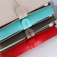 Carnet de notes de voyage rétro vintage format A6 agenda de poche en cuir souple avec reliure thermique couverture en papier imprimé Journal rechargeable