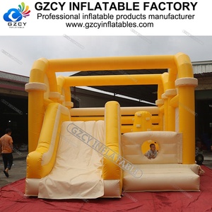 Prix de gros Maison de rebond pour enfants couleur jaune mini <span class=keywords><strong>trampoline</strong></span> gonflable avec toboggan pour enfants - Product Image 4
