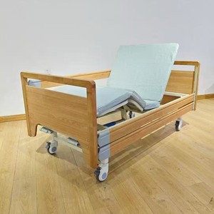 Lit médicalisé manuel pour personnes âgées et patients, 2000 mm x 1000 mm, structure en acier, usage domestique, avec roulettes - Product Image 1
