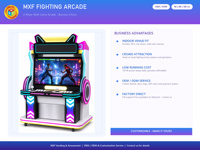 Bornes d'arcade de combat pour magasins de jouets, halls de cinéma, centres commerciaux et espaces intérieurs