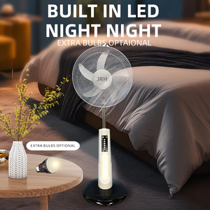 مروحة تعمل بالطاقة الشمسية للمنزل الأكثر مبيعًا في أفريقيا، بشاشة رقمية وشحن خارجي للتيار المتردد والمستمر بقوة 9 فولت قابلة لإعادة الشحن - Product Image 3