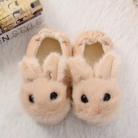 Cadeau de Pâques Pantoufles en peluche chaudes d'hiver Pantoufles en peluche de lapin moelleuses Pantoufles de lapin pour adultes en intérieur pour enfants