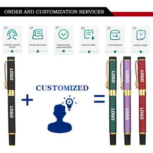 Stylo plume en métal pour calligraphie, 0,5 mm, cartouches d'encre remplaçables, logo personnalisable, emballage en vrac pour étudiants - Product Image 4