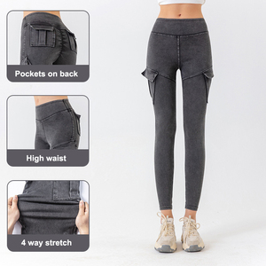 <span class=keywords><strong>4</strong></span> tasche a vita alta Slim elasticizzato Sport da indossare Leggings Lifting per signore Sexy Denim attillati da ragazza Yoga Jeans <span class=keywords><strong>pantaloni</strong></span> da <span class=keywords><strong>donna</strong></span> - Product Image 2